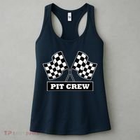 Pit Crew For Racing Party Parents Team Fast Cars Dark Women's Tank Top thumb 3