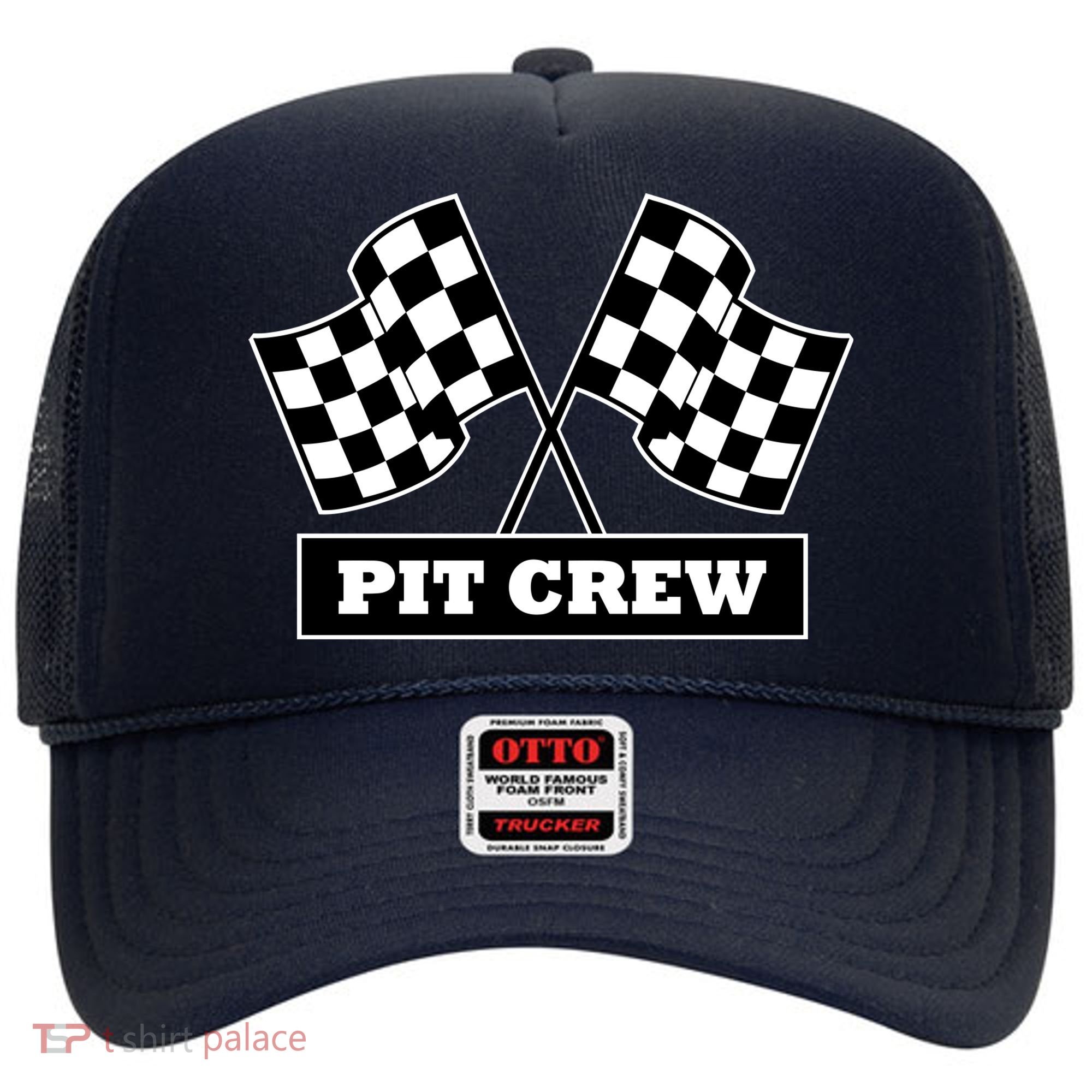 Pit Crew For Racing Party Parents Team Fast Cars Dark Hat