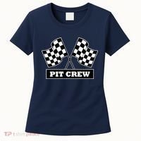 Pit Crew For Racing Party Parents Team Fast Cars Dark Women's T-Shirt thumb 0
