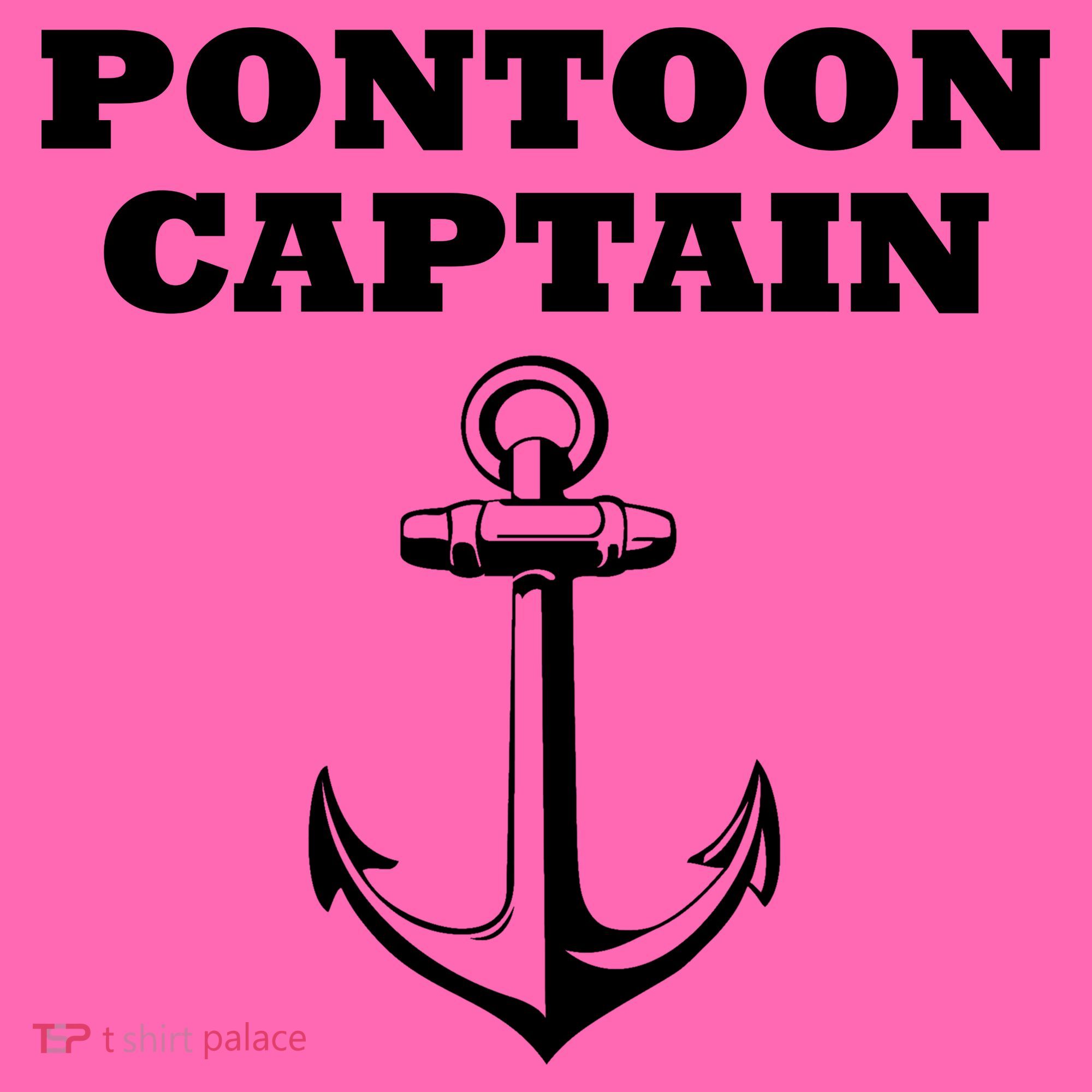 Pontoon Captain Funny Pontoon Stripe Pom Pom Beanie
