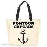 Pontoon Captain Funny Pontoon Tote Bag thumb 0