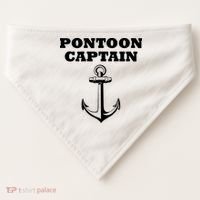 Pontoon Captain Funny Pontoon USA-Made Doggie Bandana thumb 0