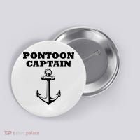 Pontoon Captain Funny Pontoon Button thumb 0