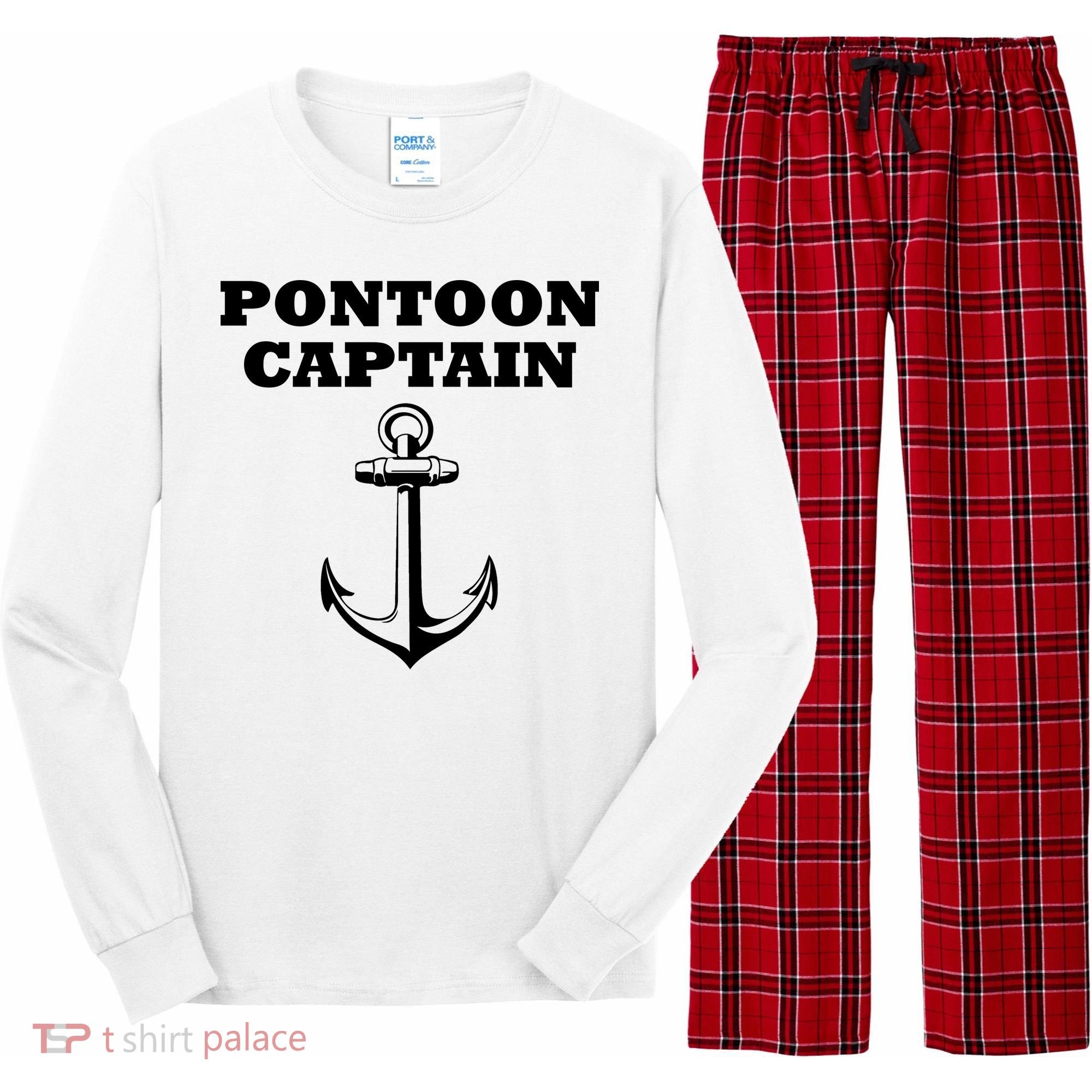 Pontoon Captain Funny Pontoon Long Sleeve Pajama Set