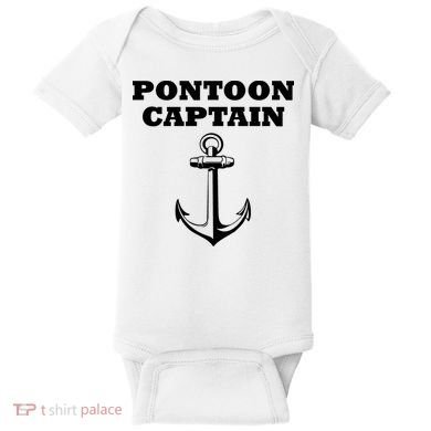 Pontoon Captain Funny Pontoon Baby Bodysuit