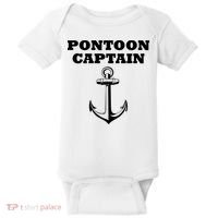 Pontoon Captain Funny Pontoon Baby Bodysuit thumb 0