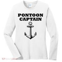 Pontoon Captain Funny Pontoon Women's Long Sleeve Shirt thumb 0