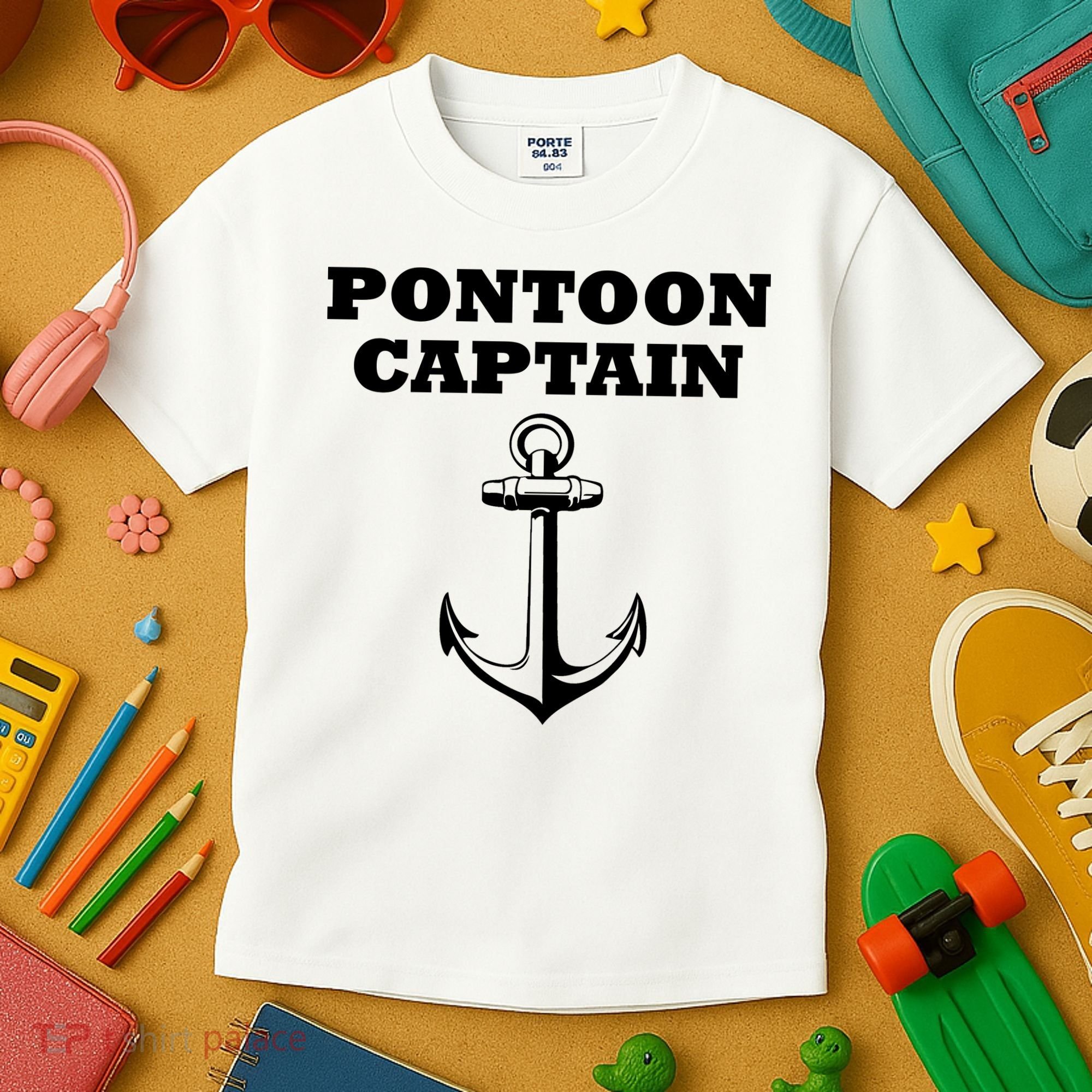 Pontoon Captain Funny Pontoon Kids T-Shirt