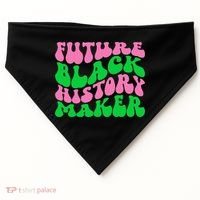 Pretty cute future black history maker aka funny tee USA-Made Doggie Bandana thumb 0