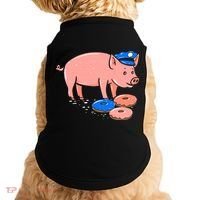 Pig Cop Funny Police Officer Doughnut Gift Doggie Tank thumb 0