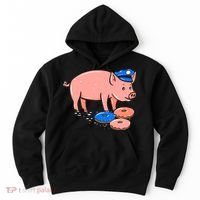 Pig Cop Funny Police Officer Doughnut Gift Hoodie thumb 0