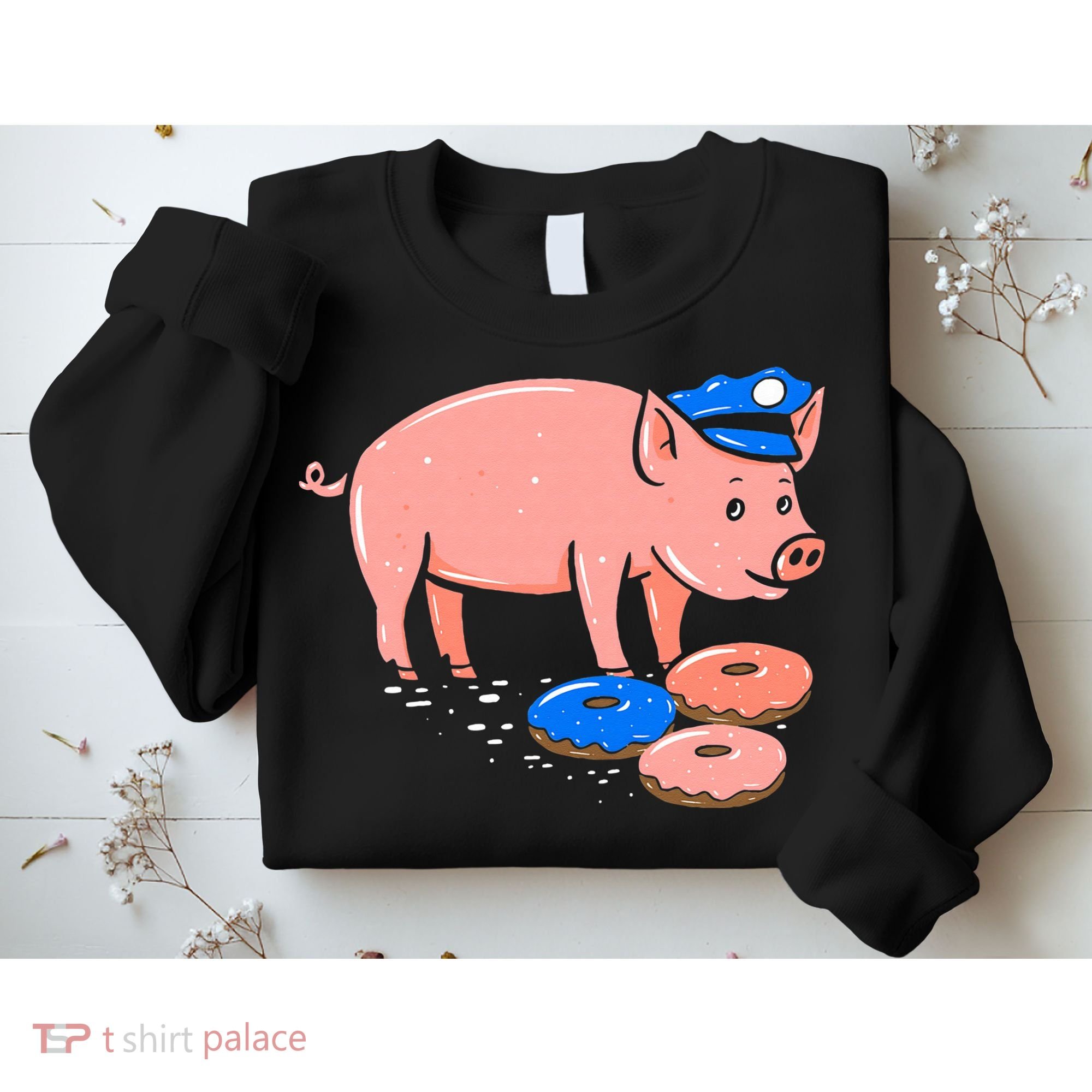 Pig Cop Funny Police Officer Doughnut Gift Sweatshirt