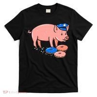 Pig Cop Funny Police Officer Doughnut Gift T-Shirt thumb 0