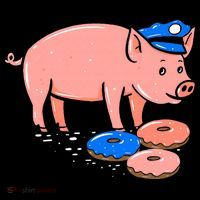 Pig Cop Funny Police Officer Doughnut Gift Women's Hoodie thumb 2