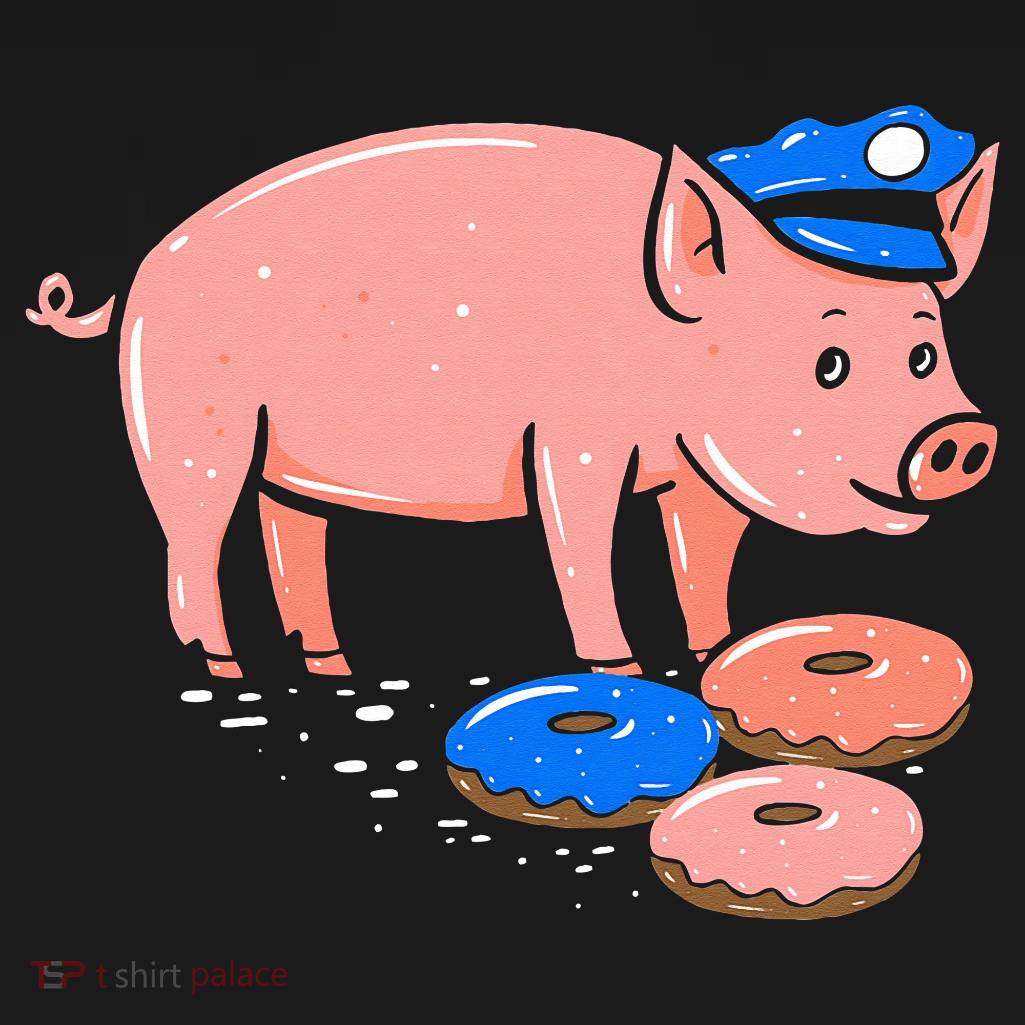 Pig Cop Funny Police Officer Doughnut Gift Baby Bodysuit