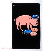 Pig Cop Funny Police Officer Doughnut Gift Golf Towel thumb 0