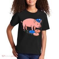 Pig Cop Funny Police Officer Doughnut Gift Kids T-Shirt thumb 2