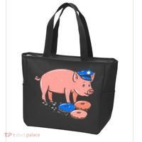 Pig Cop Funny Police Officer Doughnut Gift Tote Bag thumb 3
