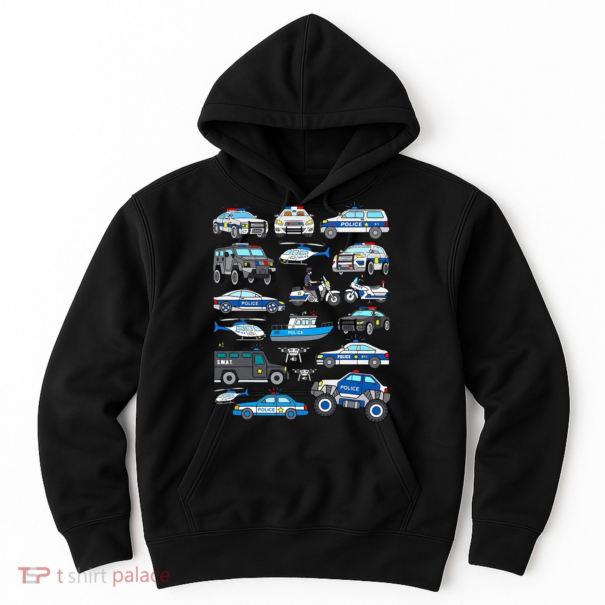 Police Car For Cop Vehicles SWAT Truck Hoodie
