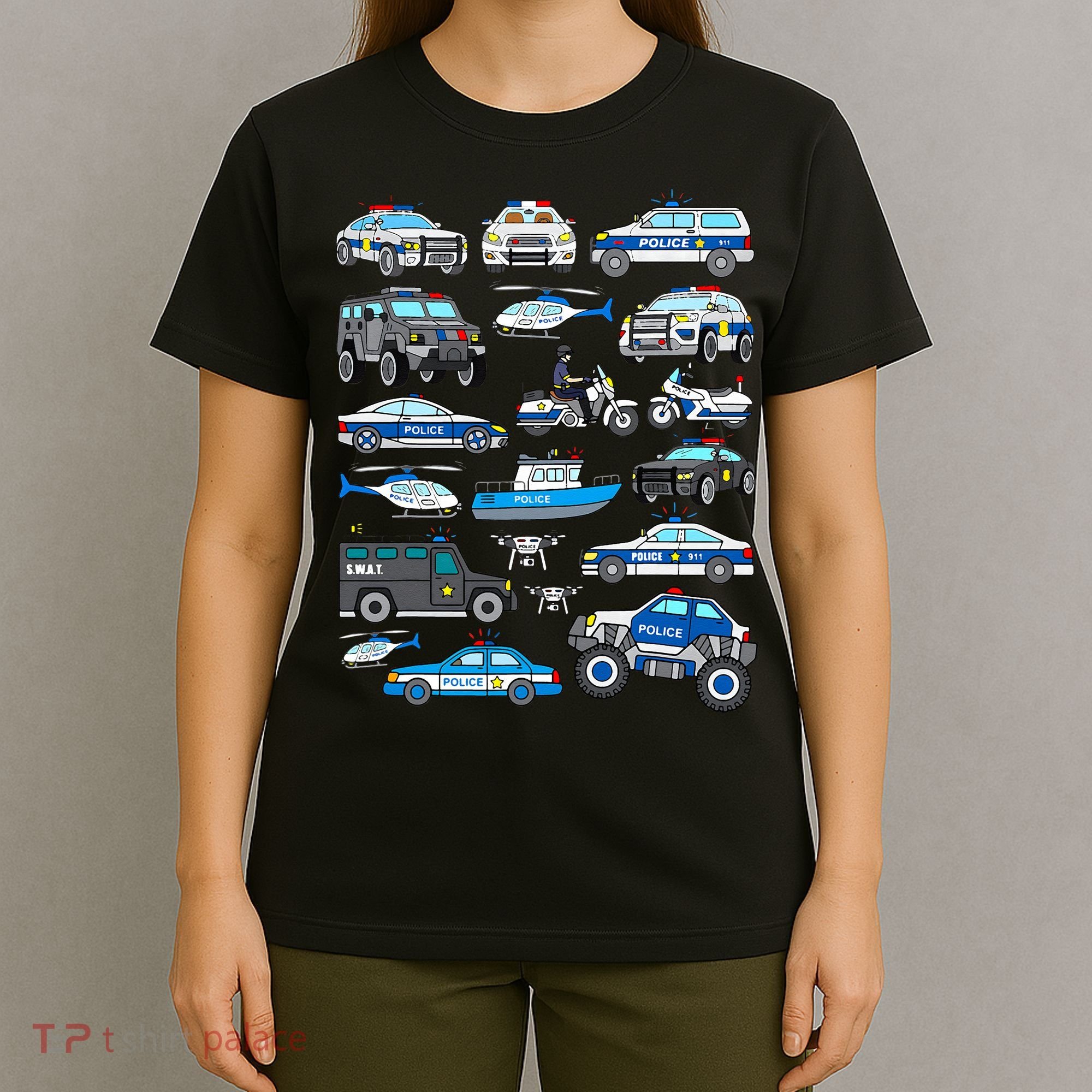 Police Car For Cop Vehicles SWAT Truck T-Shirt
