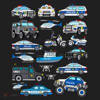 Police Car For Cop Vehicles SWAT Truck Beanie thumb 2
