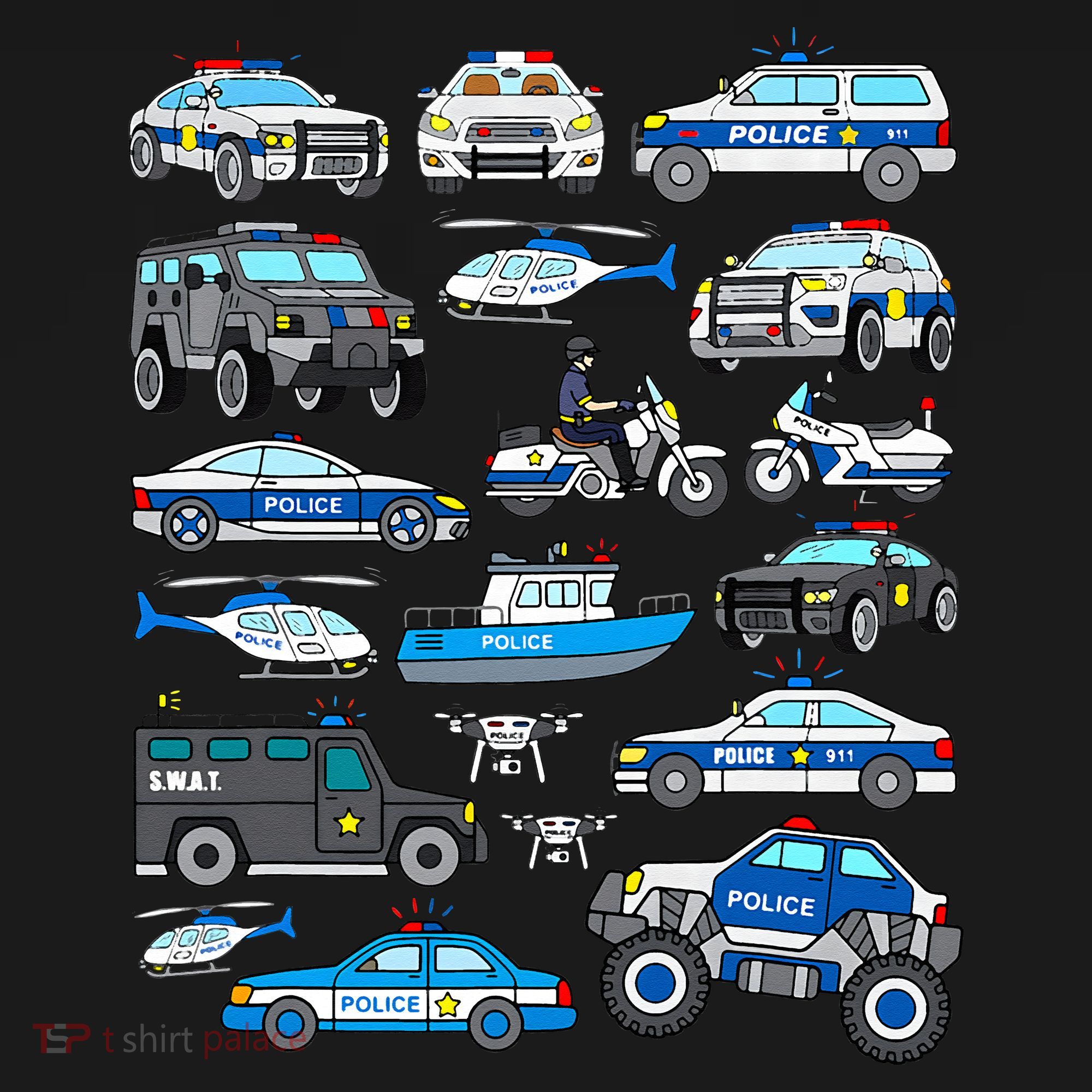 Police Car For Cop Vehicles SWAT Truck Women's Hoodie