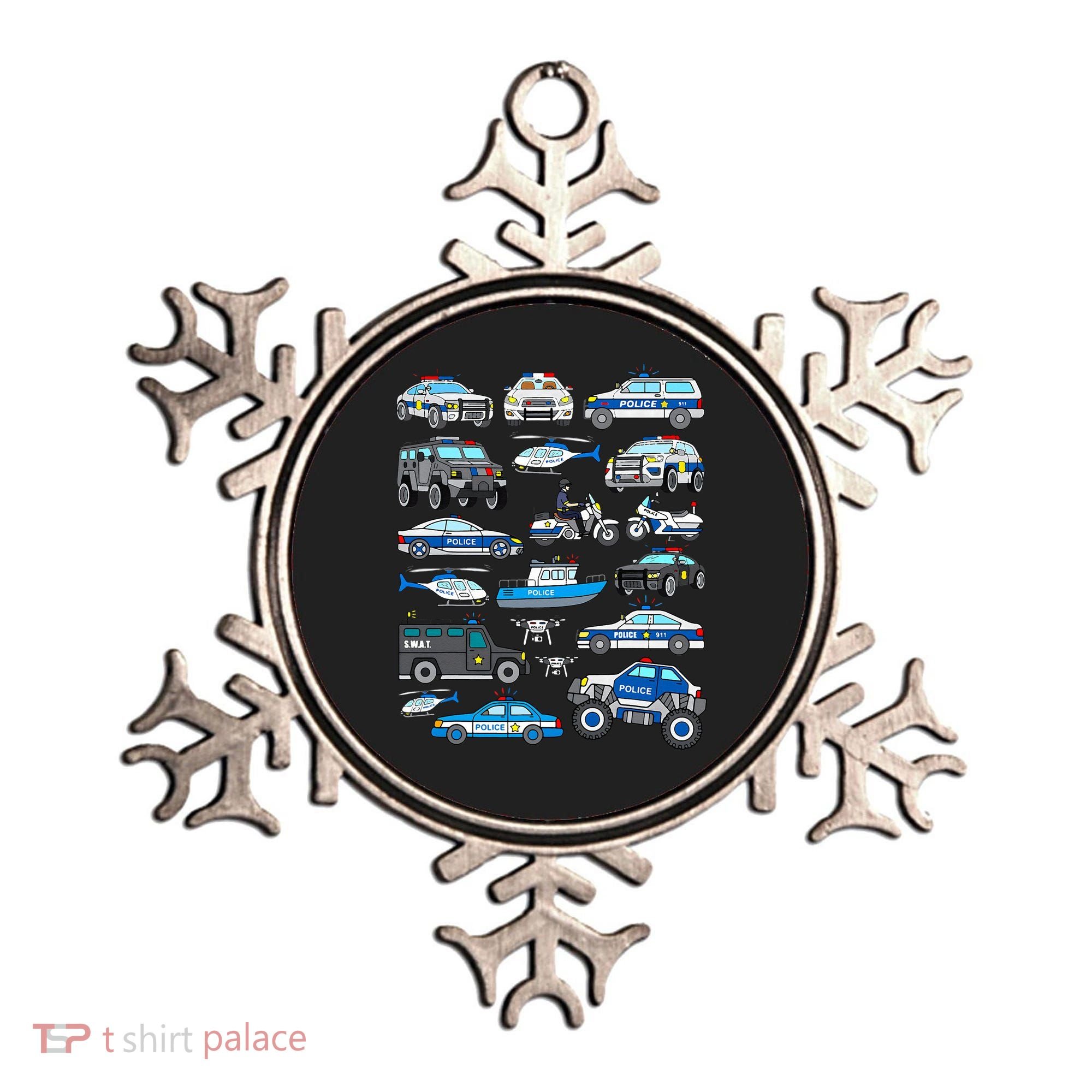 Police Car For Cop Vehicles SWAT Truck Ornament