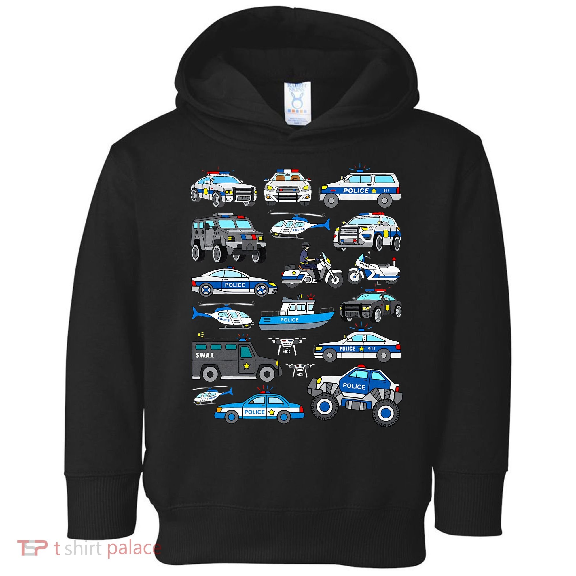 Police Car For Cop Vehicles SWAT Truck Toddler Hoodie