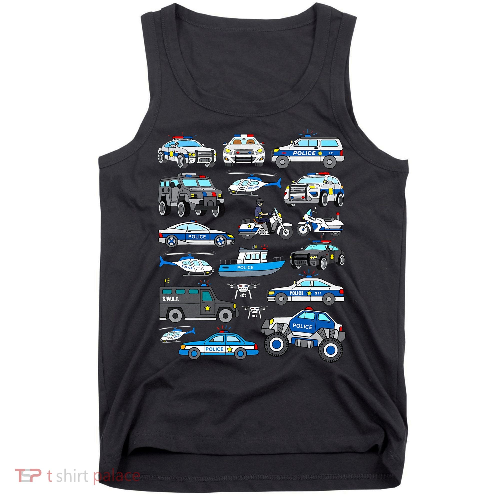 Police Car For Cop Vehicles SWAT Truck Tank Top