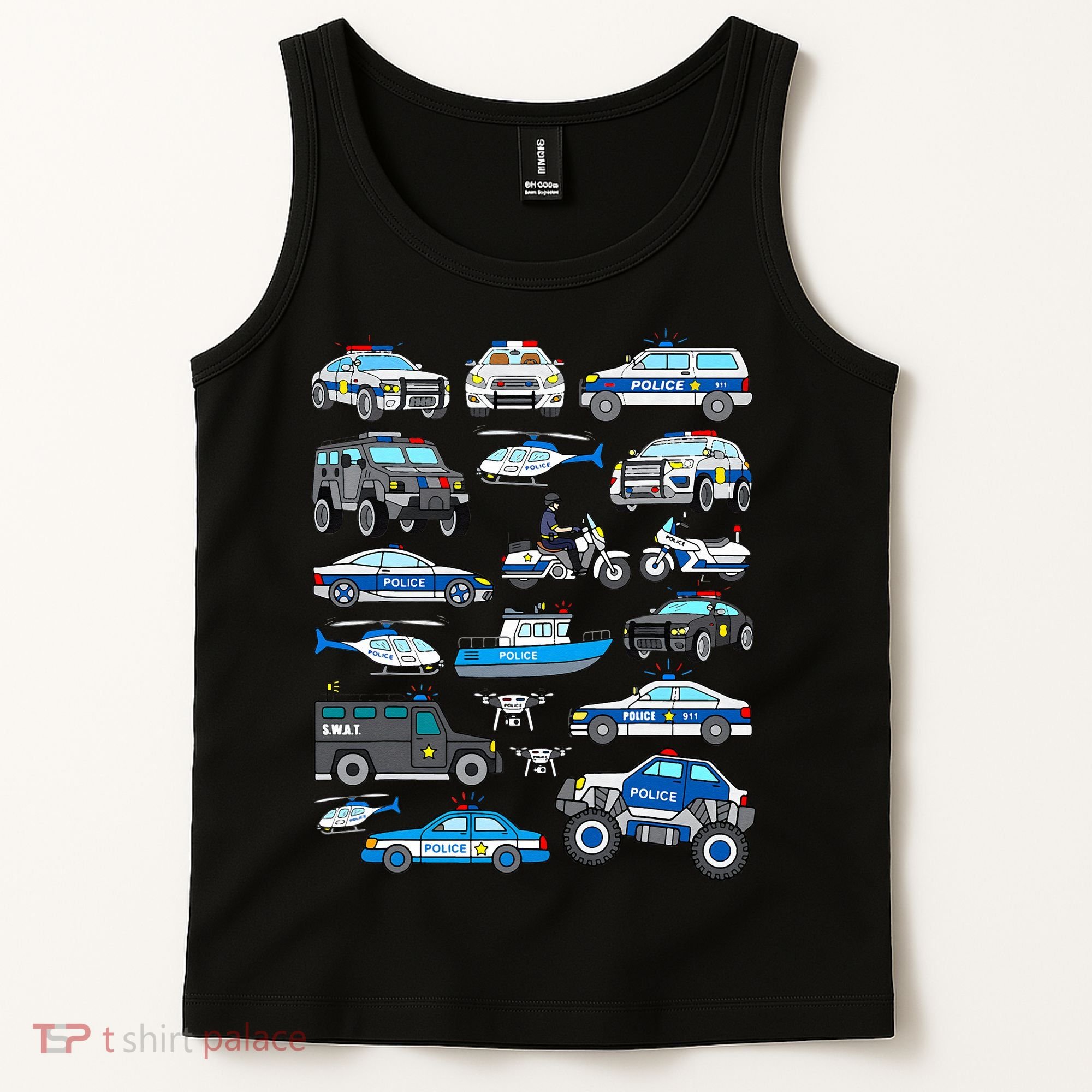 Police Car For Cop Vehicles SWAT Truck Tank Top