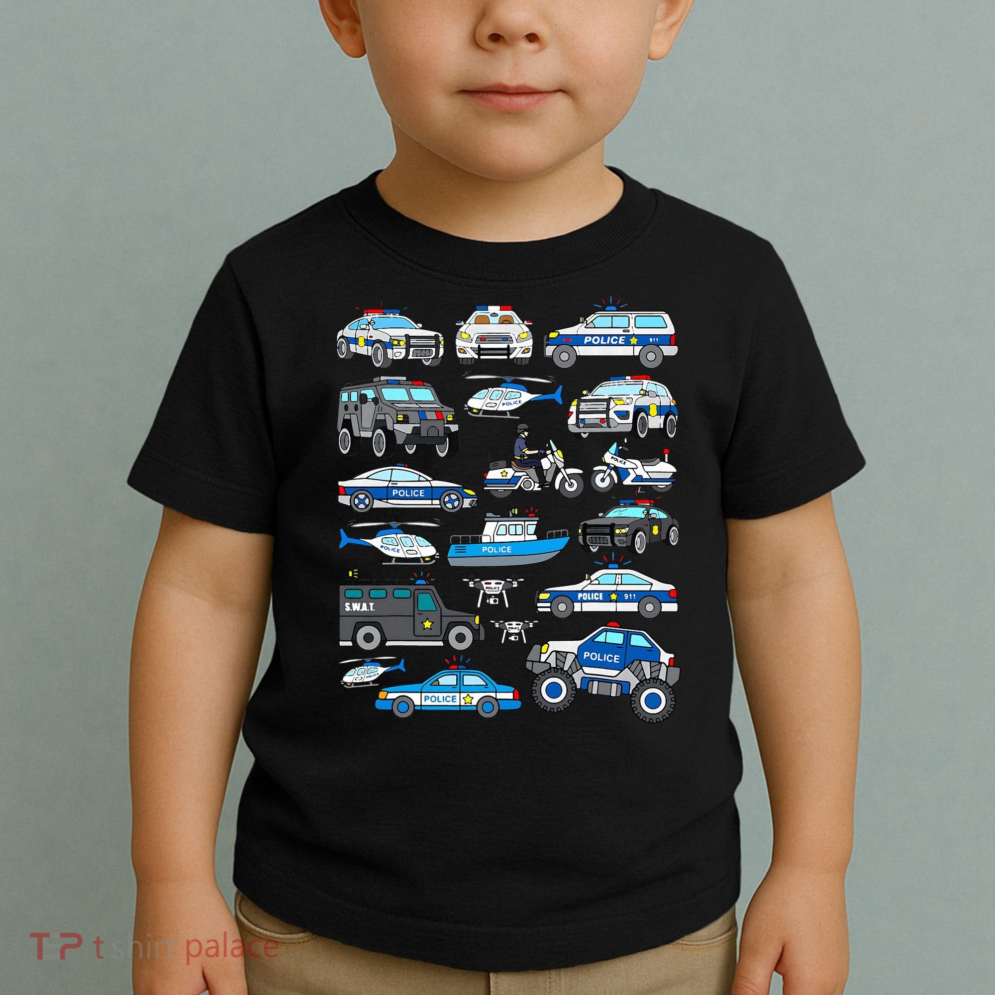 Police Car For Cop Vehicles SWAT Truck Toddler T-Shirt