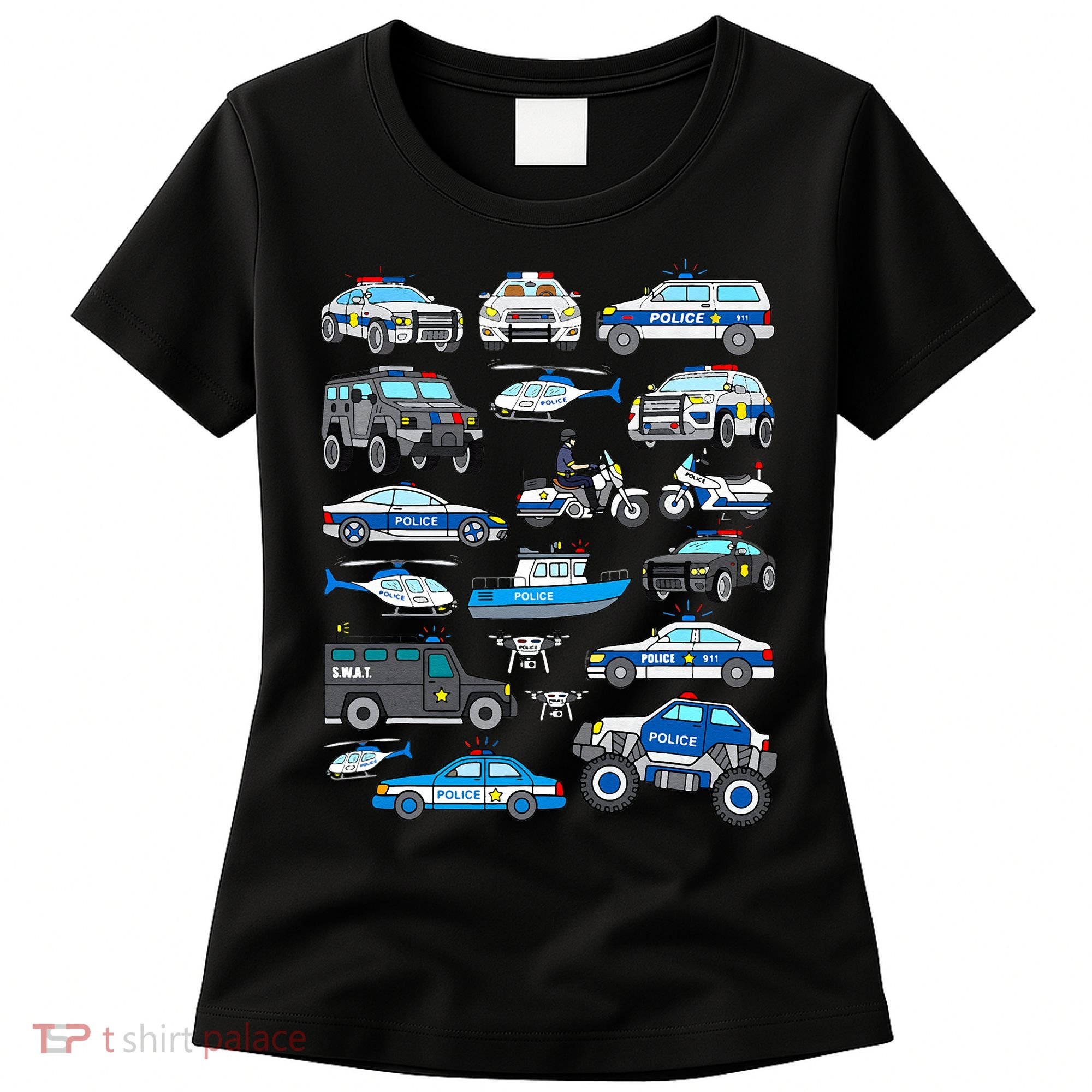 Police Car For Cop Vehicles SWAT Truck Women's T-Shirt