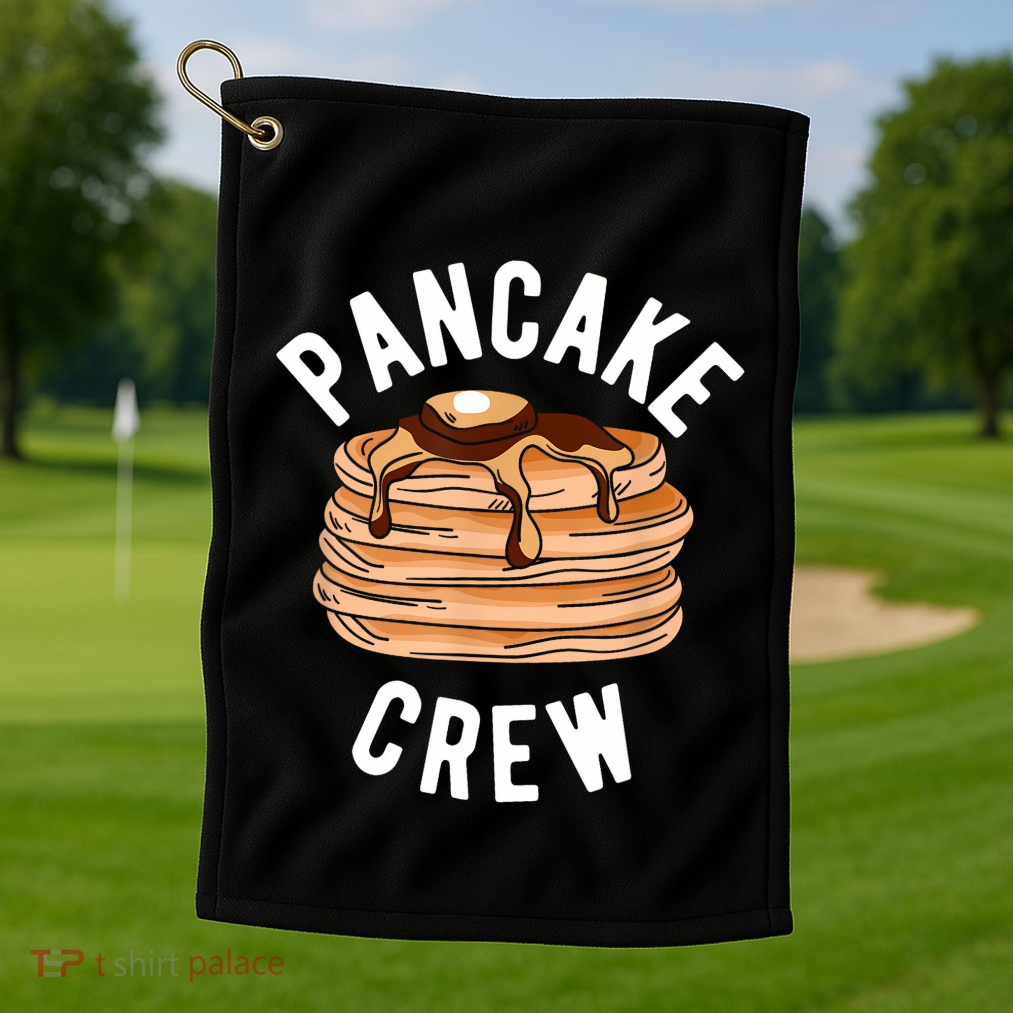 Pancake Crew Funny Pancake Golf Towel