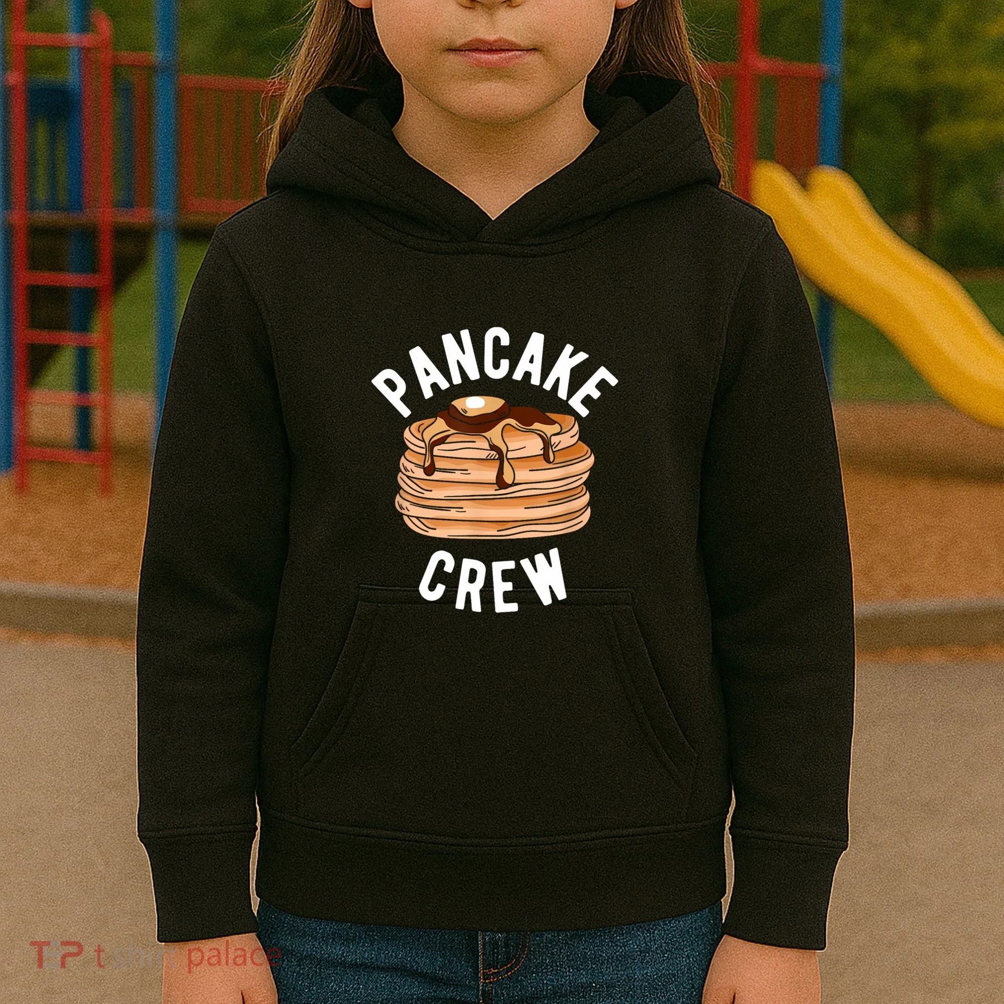 Pancake Crew Funny Pancake Kids Hoodie