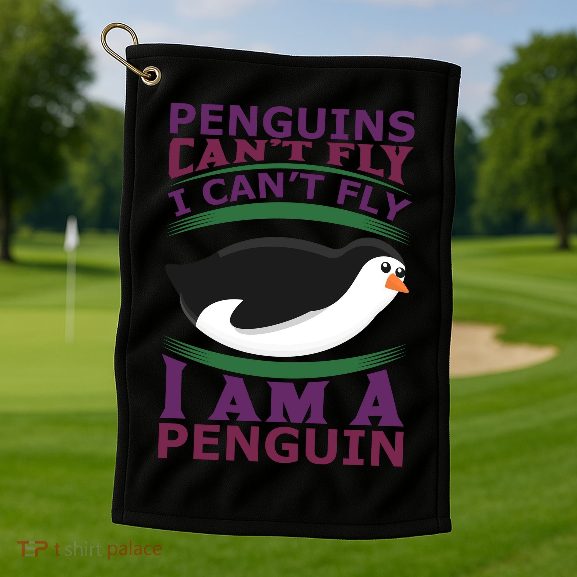 Penguins Can't Fly Fly I Am A Penguin Golf Towel