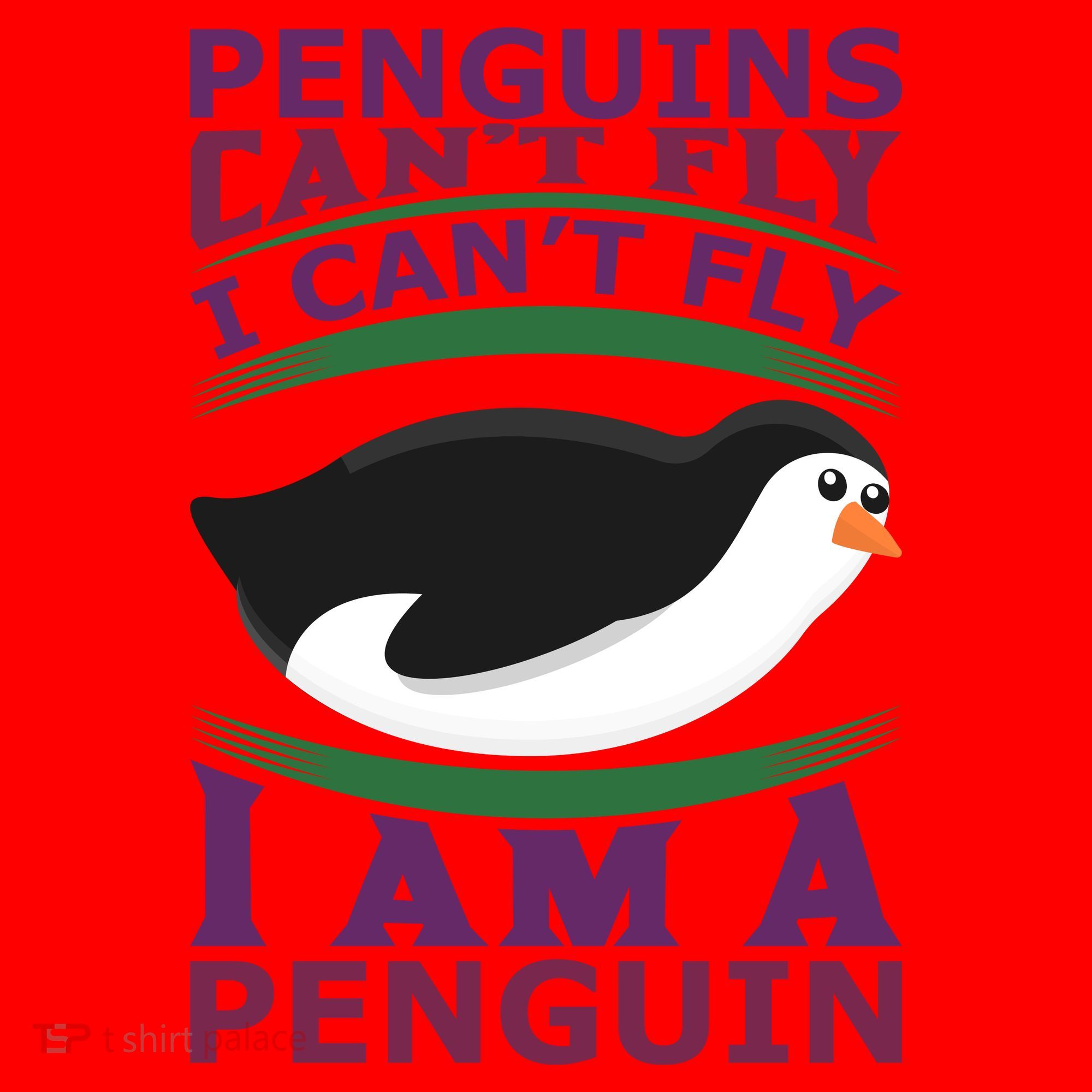 Penguins Can't Fly Fly I Am A Penguin Santa Hat