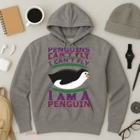 Penguins Can't Fly Fly I Am A Penguin Hoodie thumb 3