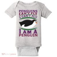 Penguins Can't Fly Fly I Am A Penguin Baby Bodysuit thumb 0