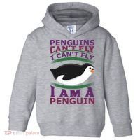 Penguins Can't Fly Fly I Am A Penguin Toddler Hoodie thumb 0