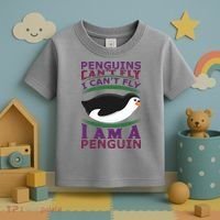 Penguins Can't Fly Fly I Am A Penguin Toddler T-Shirt thumb 3