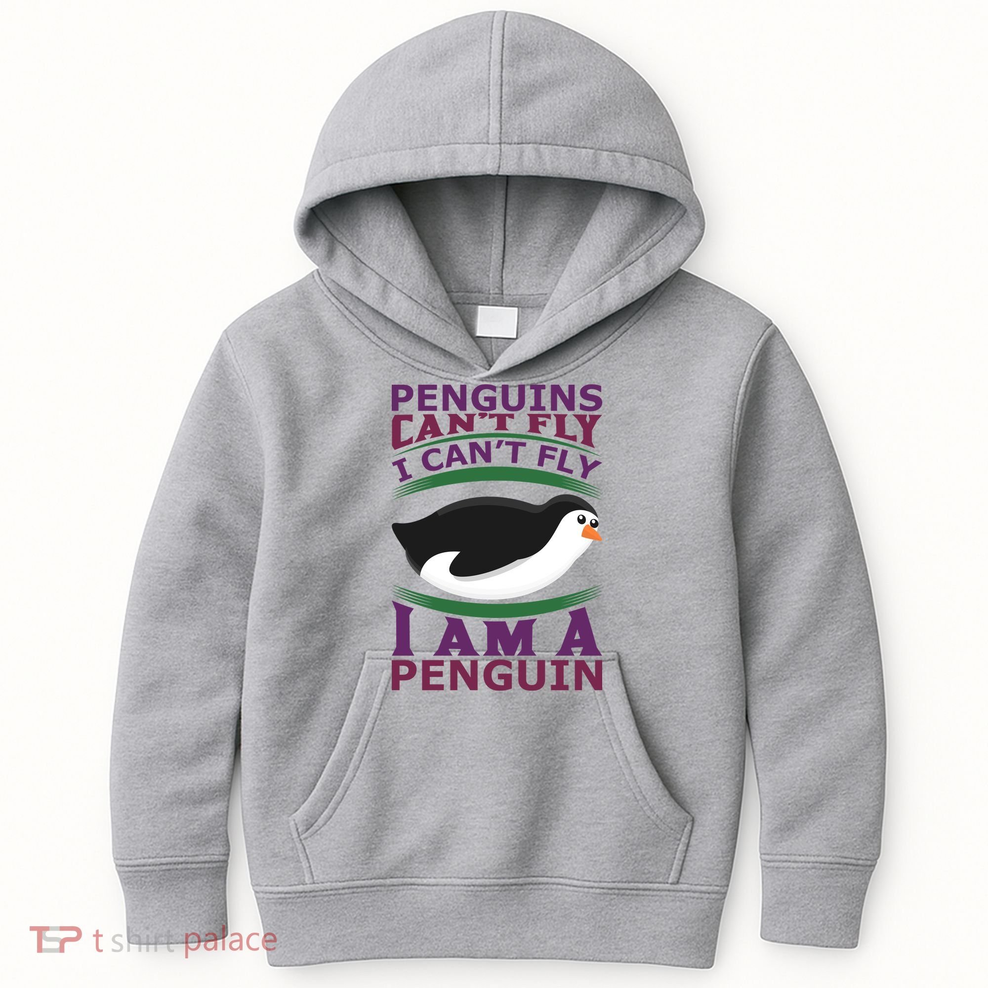 Penguins Can't Fly Fly I Am A Penguin Kids Hoodie