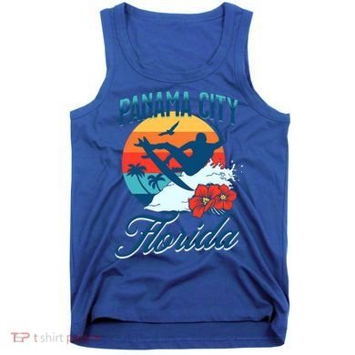 Panama City Florida Beach Surf Summer Vacation Vintage Meaningful Gift Tank Top