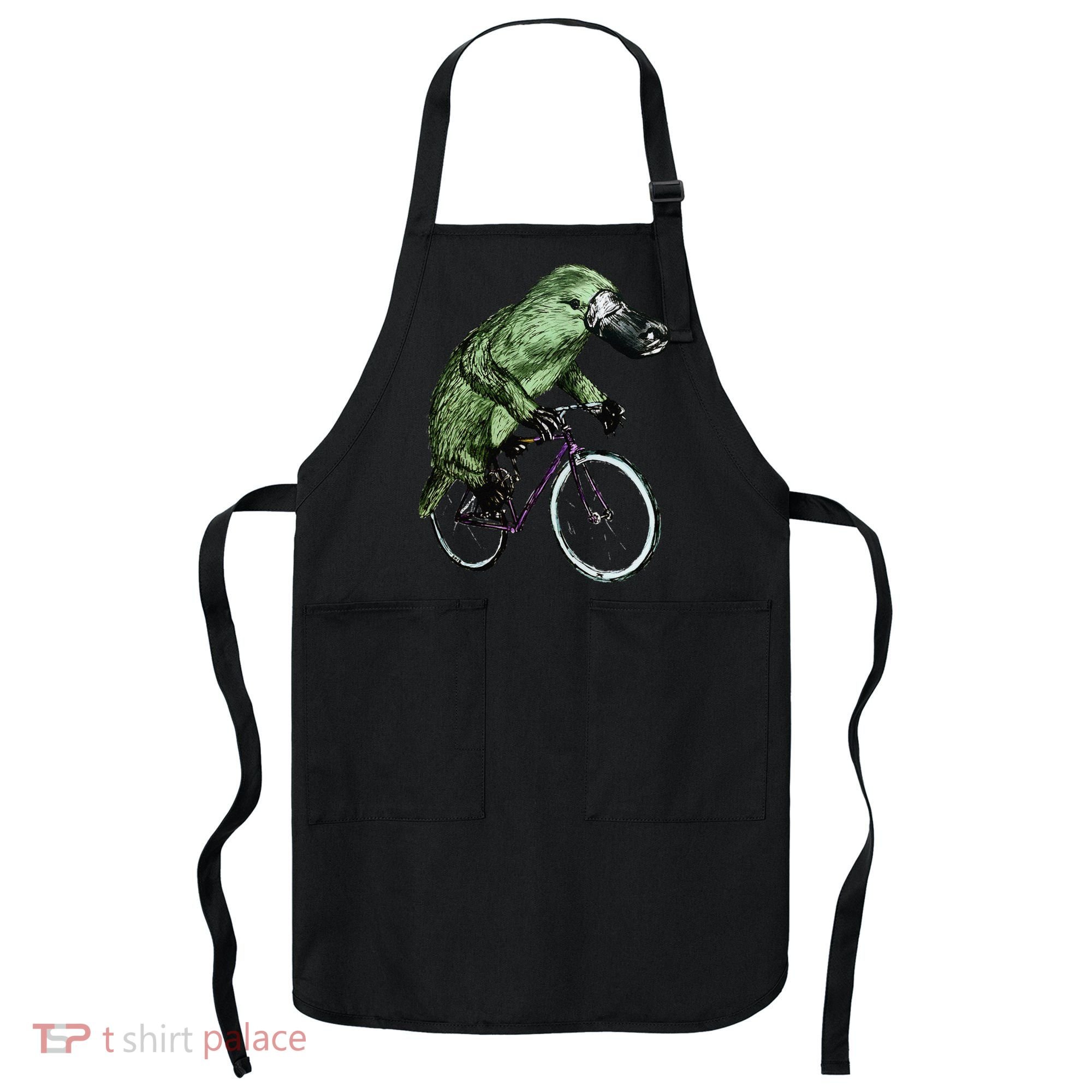 Platypus Cycling Funny Platypus Lover Platypus Bicycle Apron