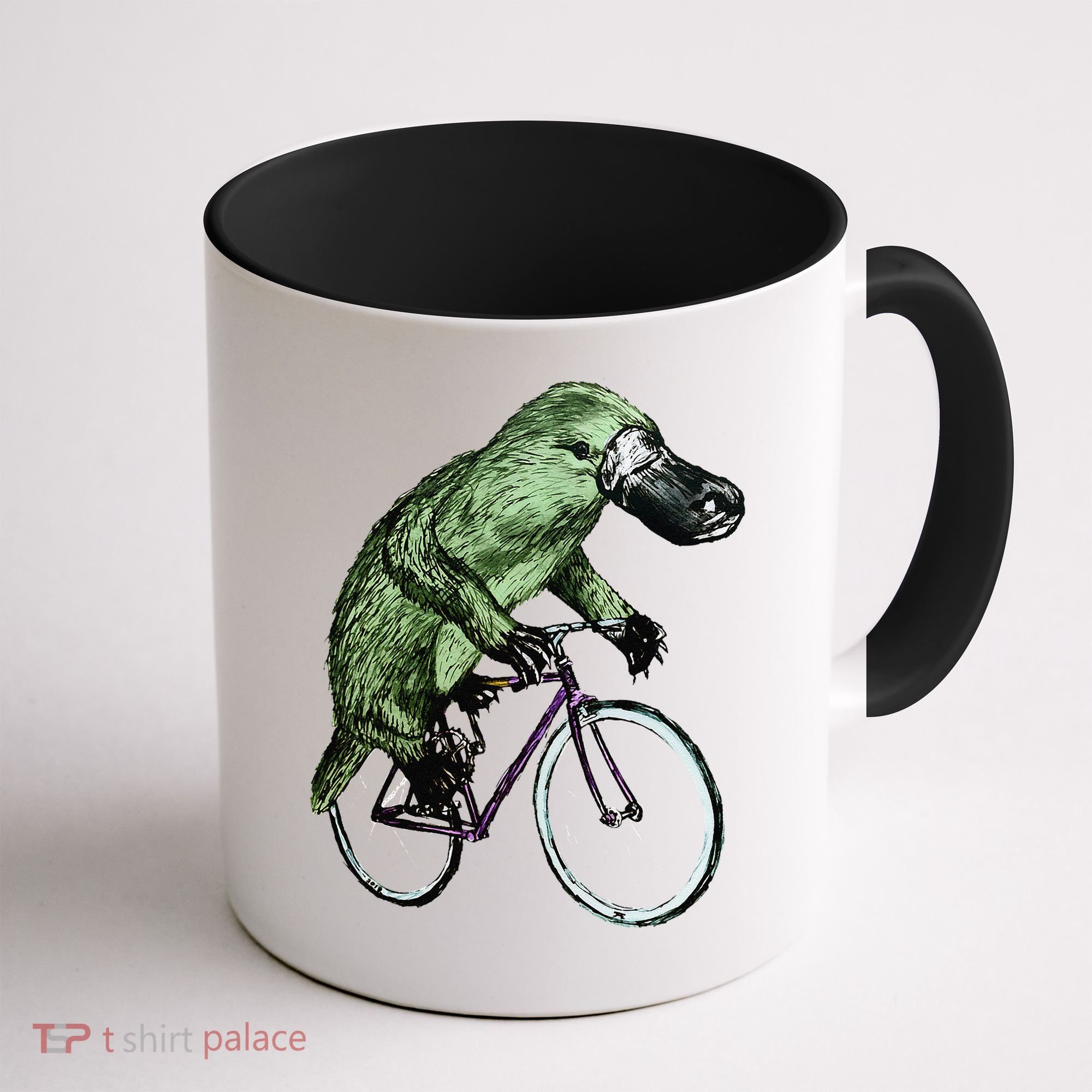 Platypus Cycling Funny Platypus Lover Platypus Bicycle Coffee Mug