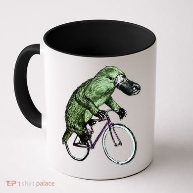 Platypus Cycling Funny Platypus Lover Platypus Bicycle Coffee Mug