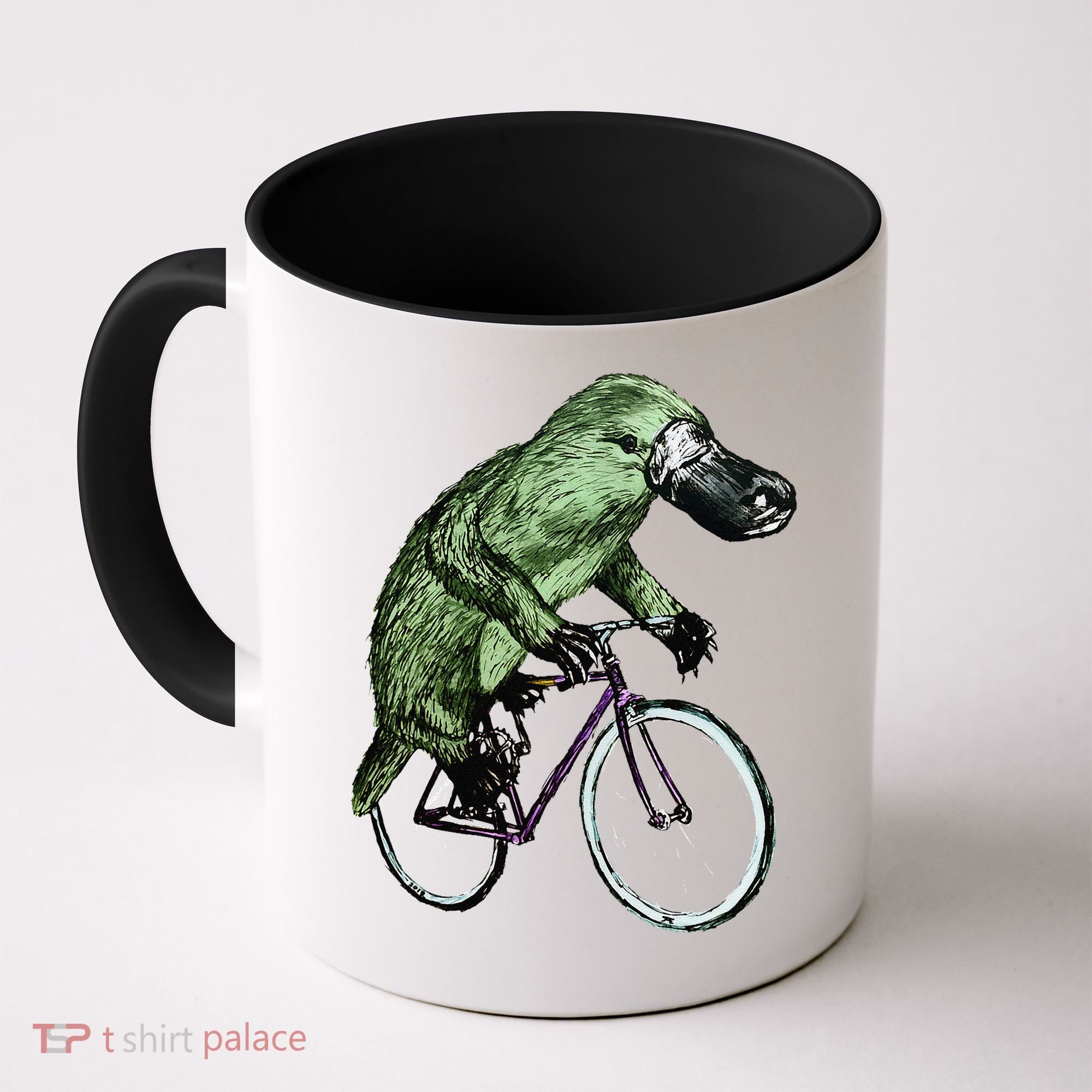 Platypus Cycling Funny Platypus Lover Platypus Bicycle Coffee Mug
