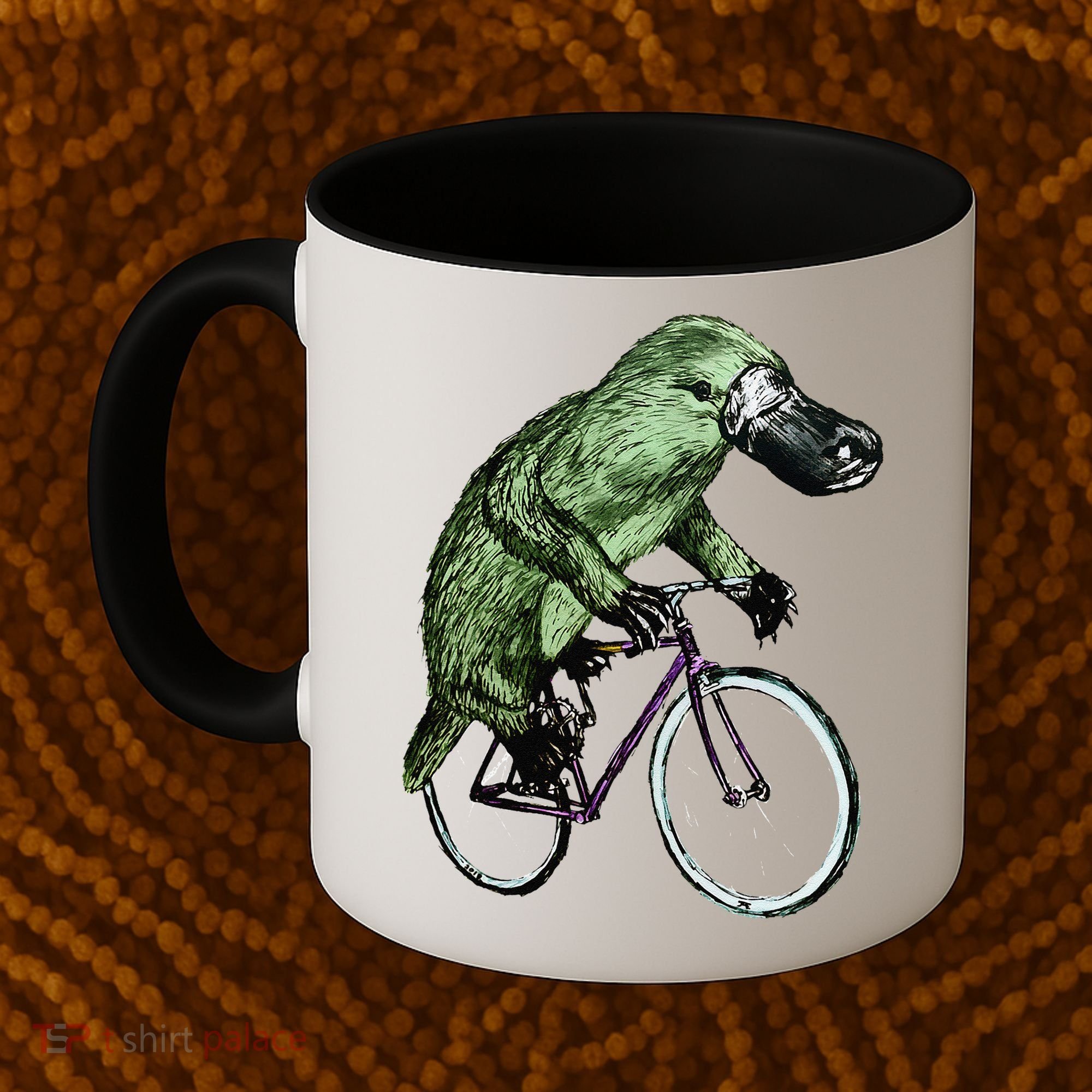 Platypus Cycling Funny Platypus Lover Platypus Bicycle Coffee Mug