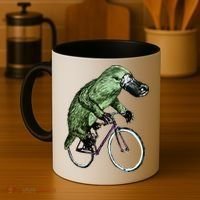 Platypus Cycling Funny Platypus Lover Platypus Bicycle Coffee Mug thumb 4