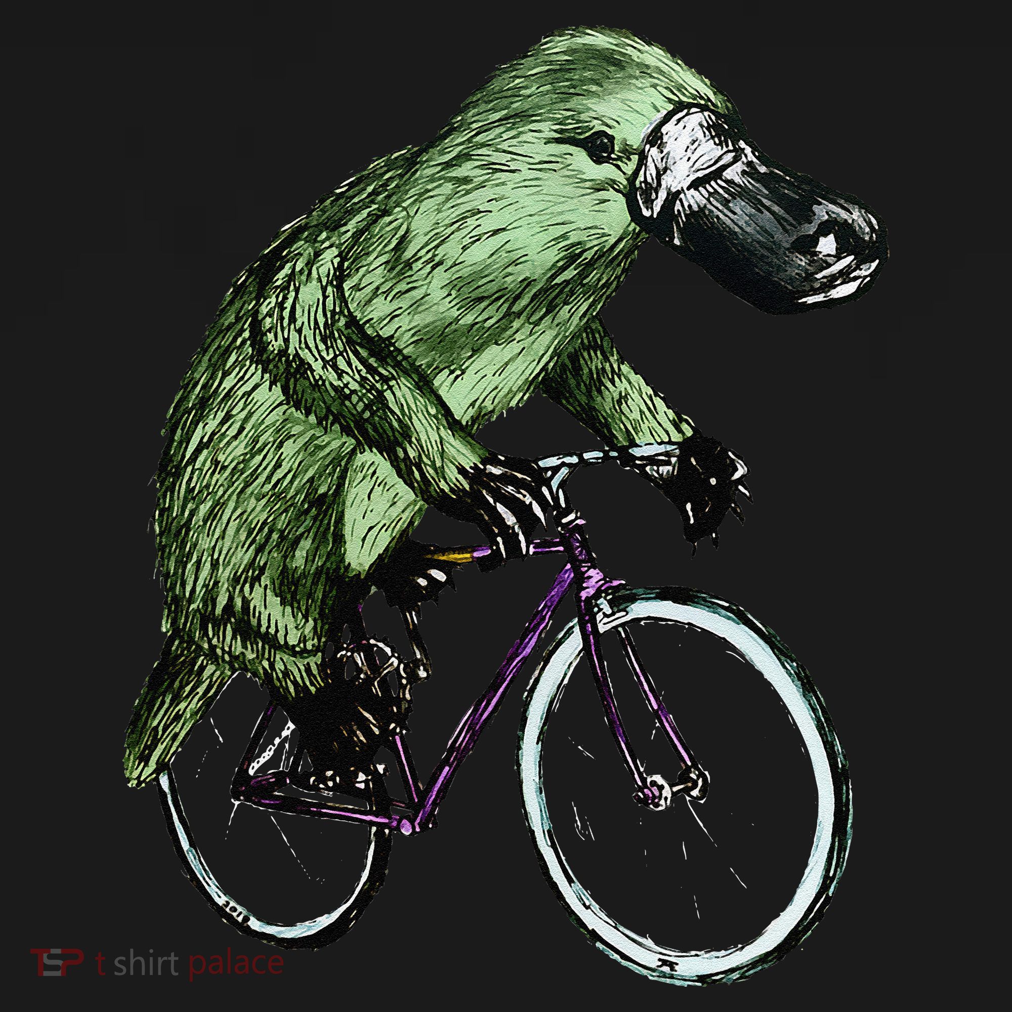 Platypus Cycling Funny Platypus Lover Platypus Bicycle Coaster
