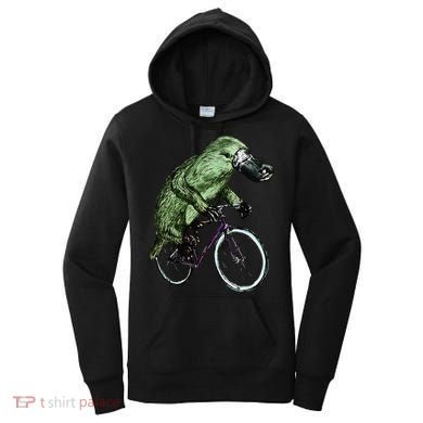 Platypus Cycling Funny Platypus Lover Platypus Bicycle Women's Hoodie